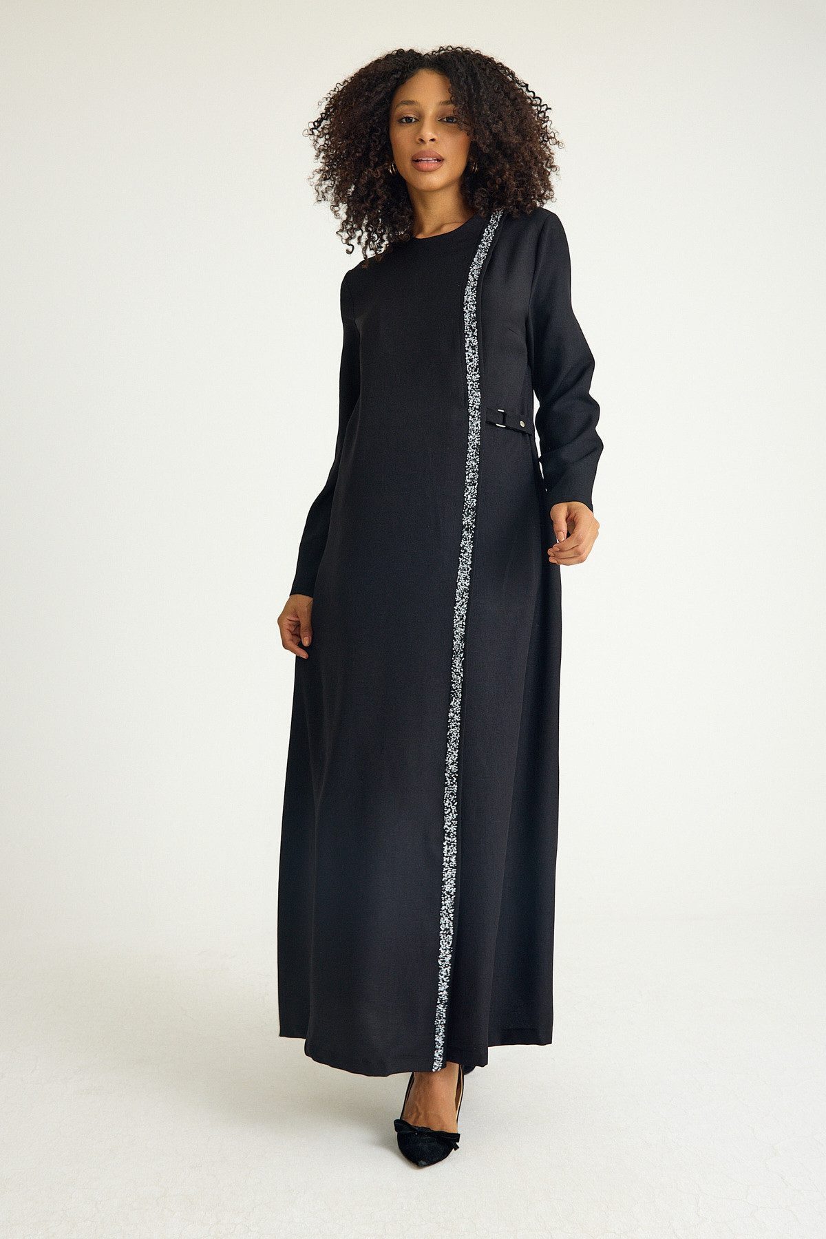 fashionshowcase Tunikakleid Abaya Kleid mit Schmuckdetails günstig online kaufen
