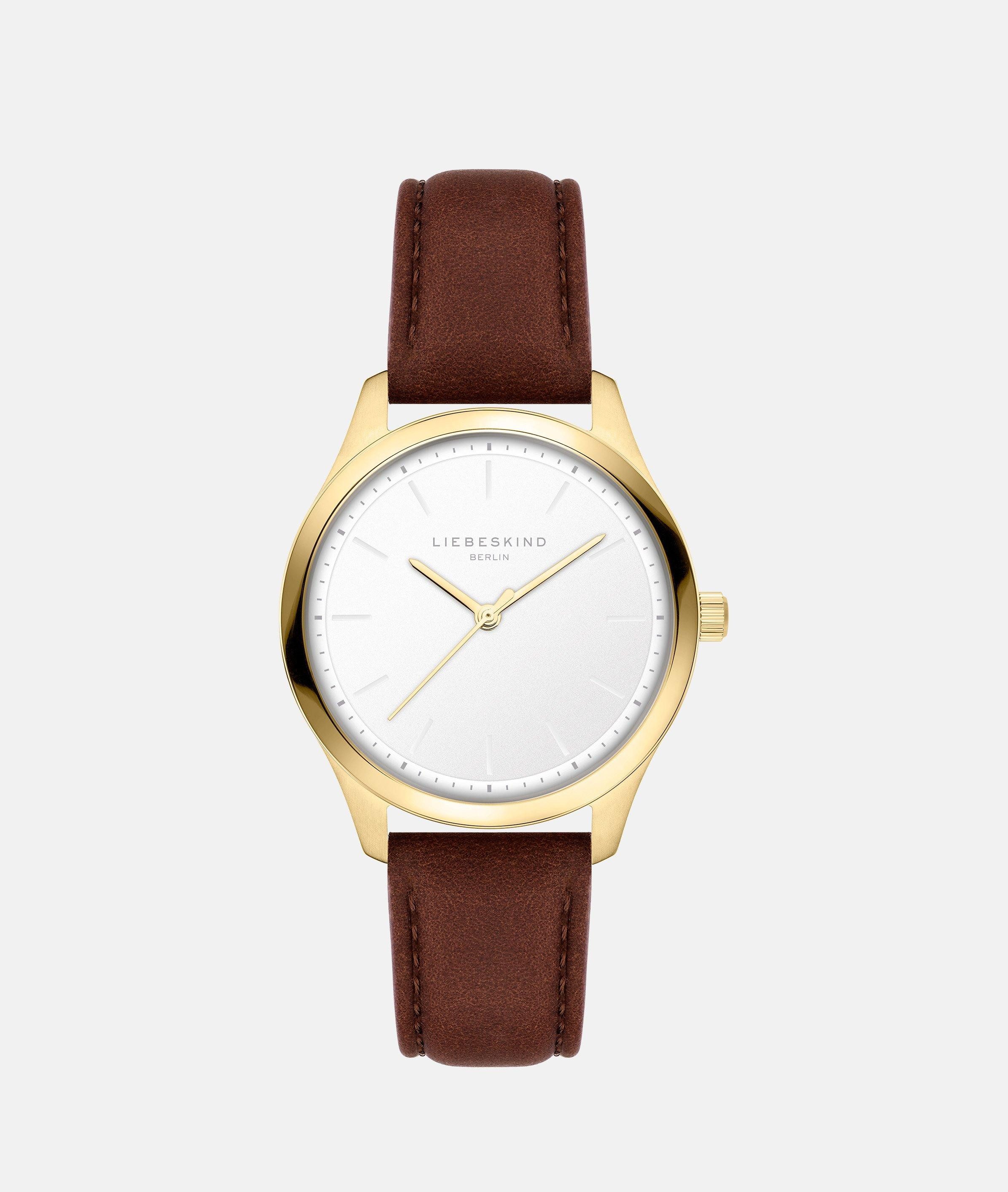 Liebeskind Berlin Quarzuhr Basic Staples LT-0505-LQ, Armbanduhr, Damenuhr, Lederarmband, analog