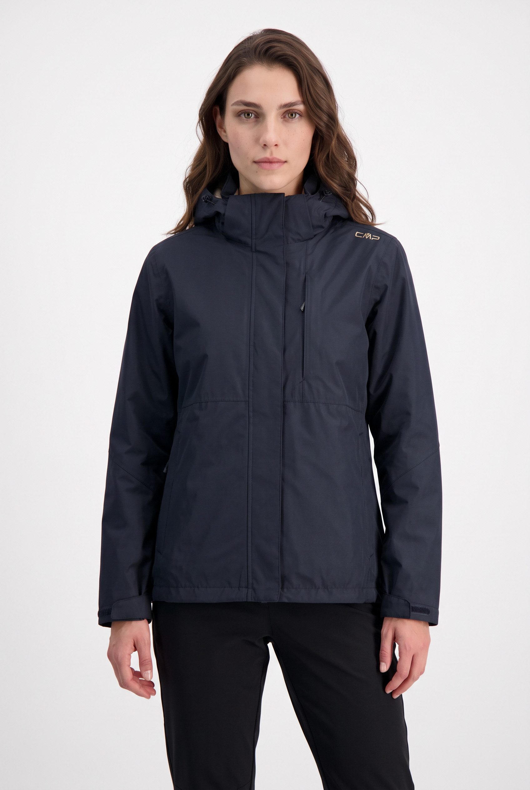 CMP 3-in-1-Funktionsjacke WOMAN JACKET ZIP HOOD DETACHBLE INN.JACKET (2-St) 2-teiliges Set, mit herausnehmbarer Innenjacke, sportlicher Stil