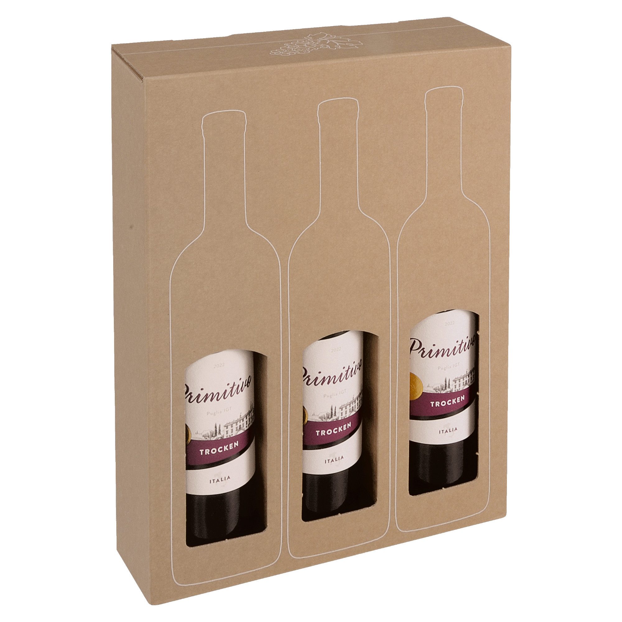 COLOMPAC Versandkarton Versandkarton Wein SAWP 181.203.10 3 Flaschen