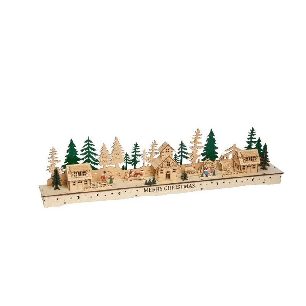Smart Garden LED Lichterbogen Handbemalte beleuchtete Weihnachtsstadt aus Holz – 78 cm (1-tlg)