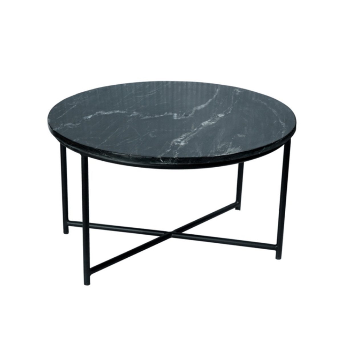Couchtisch Couchtisch Tex Schwarzer Marmor 75 cm