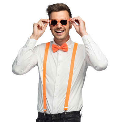 Boland Kostüm Partyset für Erwachsene, Neon Orange - Hosenträge