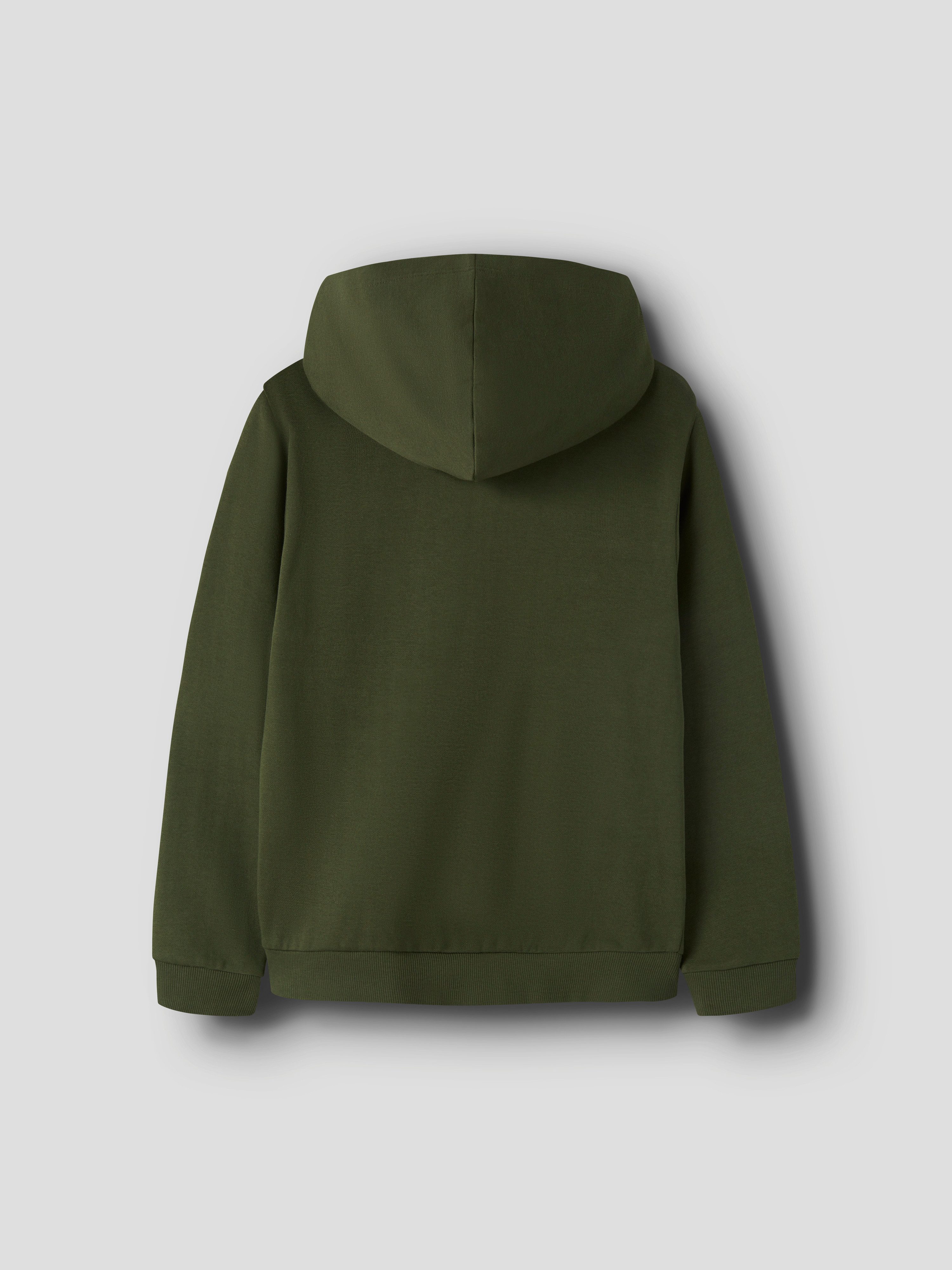 Name It Sweatjacke NKMFLO LS SWEAT CARD WH BRU Baumwolle, regular fit