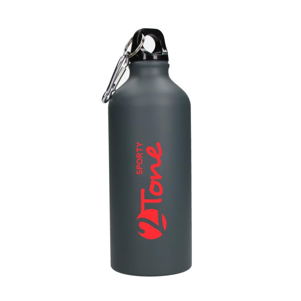 elasto Trinkflasche 600 ml Wasserflasche To Go "Sporty-2Tone" aus Aluminium, Aluminiumflasche, Langlebig, Sportflasche, Kinder und Erwachsene