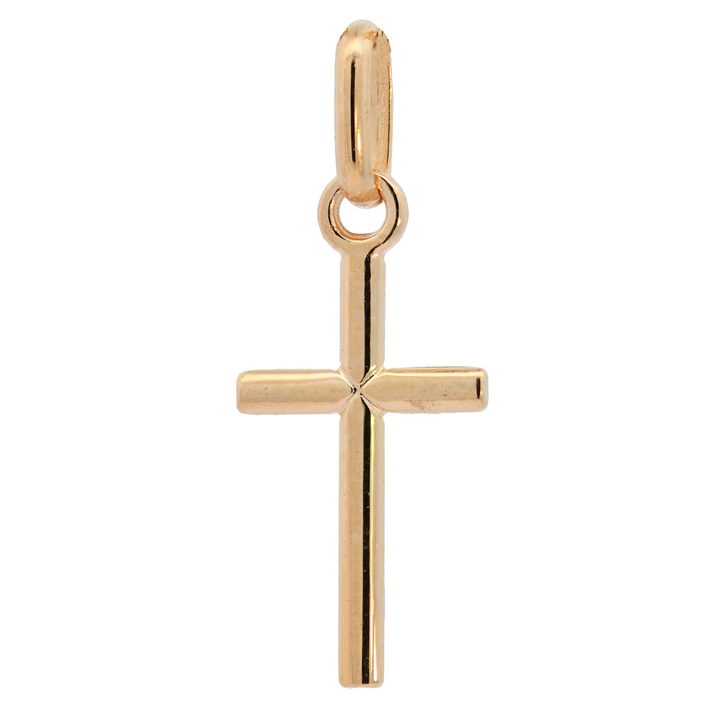 HOPLO Kreuzanhänger Anhänger Kreuz echt 333-8 Karat Gold mit vergoldeter Si günstig online kaufen