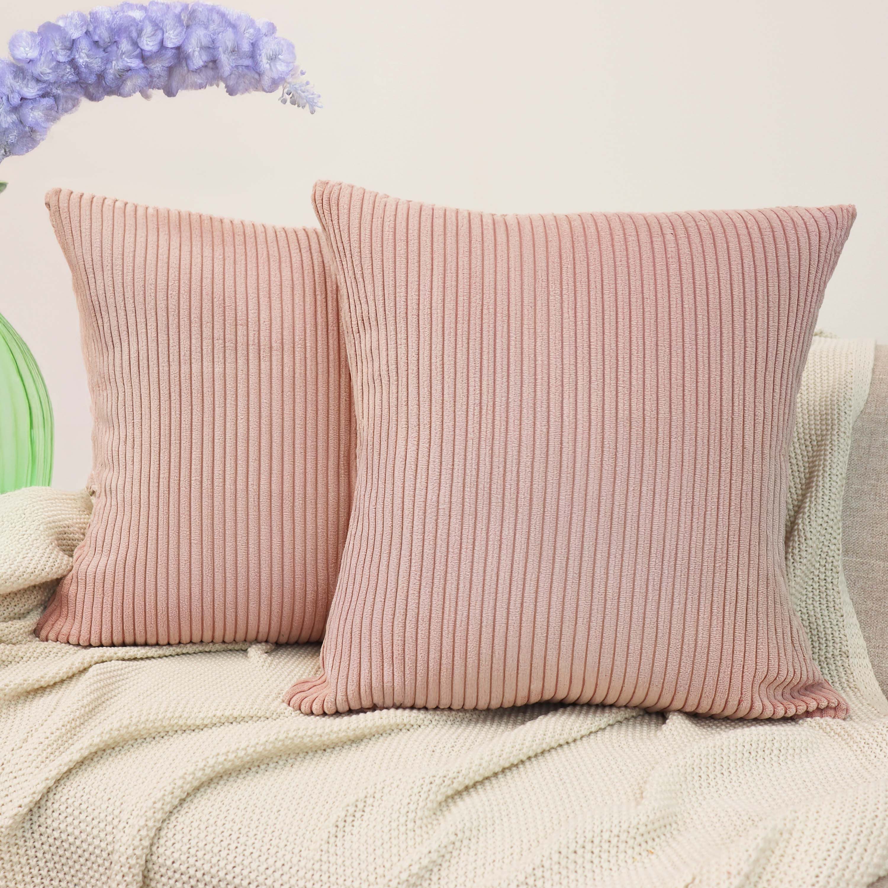 Amilian Dekokissen Sofakissen Couchkissen 2er Set - mit Füllung und Kissenbezug, weich, Hotelverschluss, formstabil