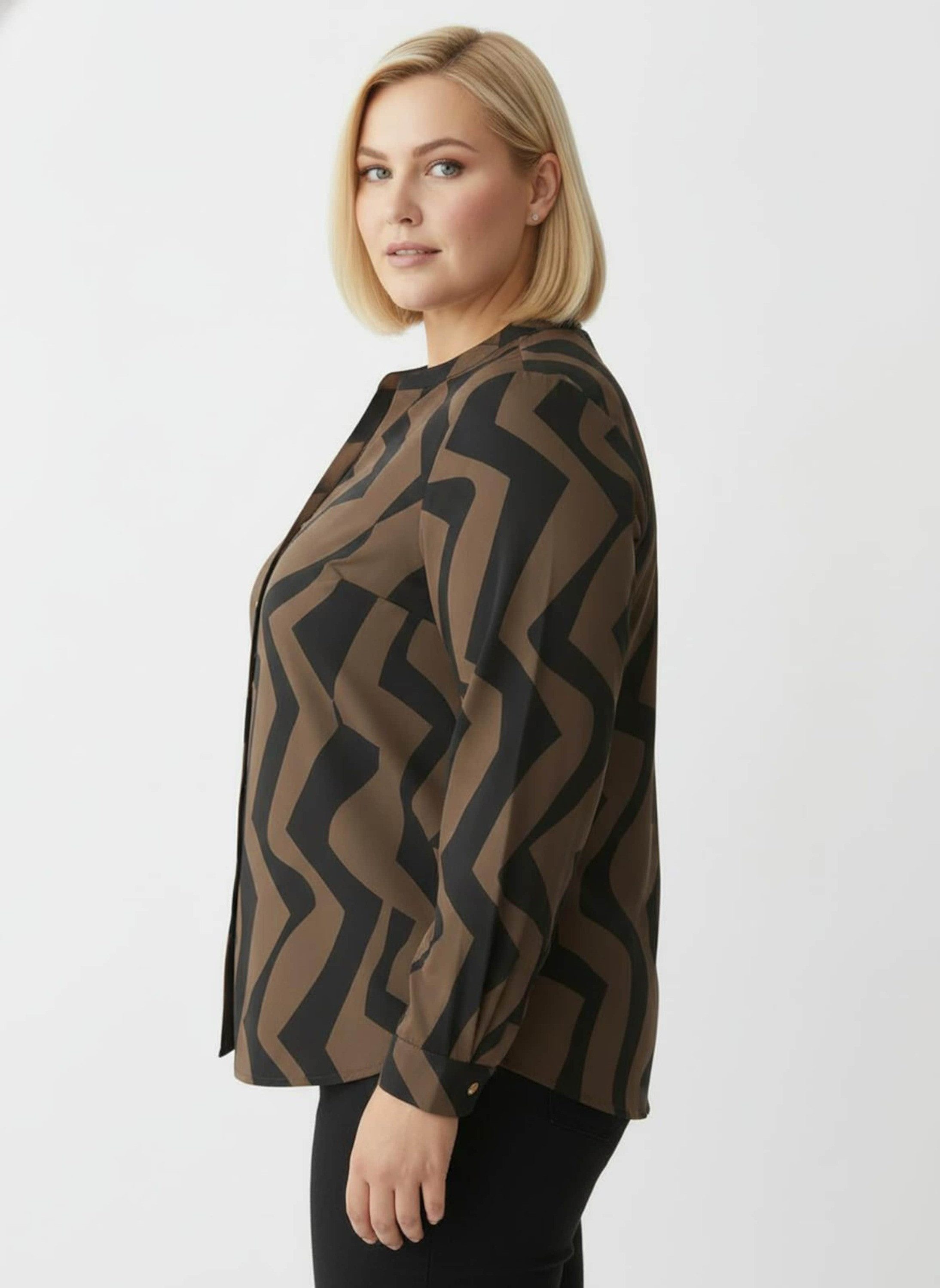 Sieh an! Klassische Bluse Langarm-Bluse Langarm günstig online kaufen