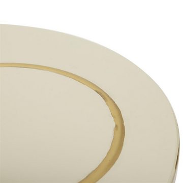 Qiyano Beistelltisch Beistelltisch Karla Taupe/Gold Art Deco - Handgefertigt Robustes Eisen