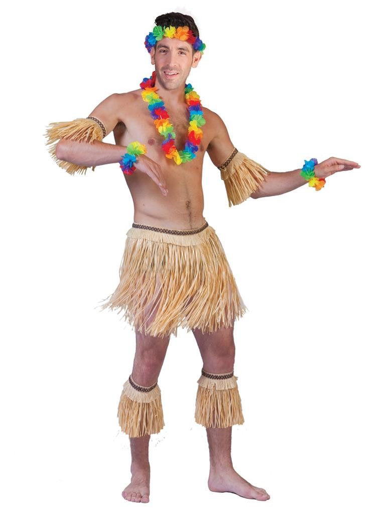 Funny Fashion Kostüm Hawaii Kostüm Set Natur 5-tlg.