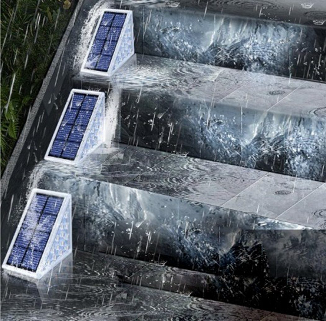 TUABUR LED Solarleuchte 2er-Pack Solar-Treppenleuchten Außenbereich, für den Solarleuchten