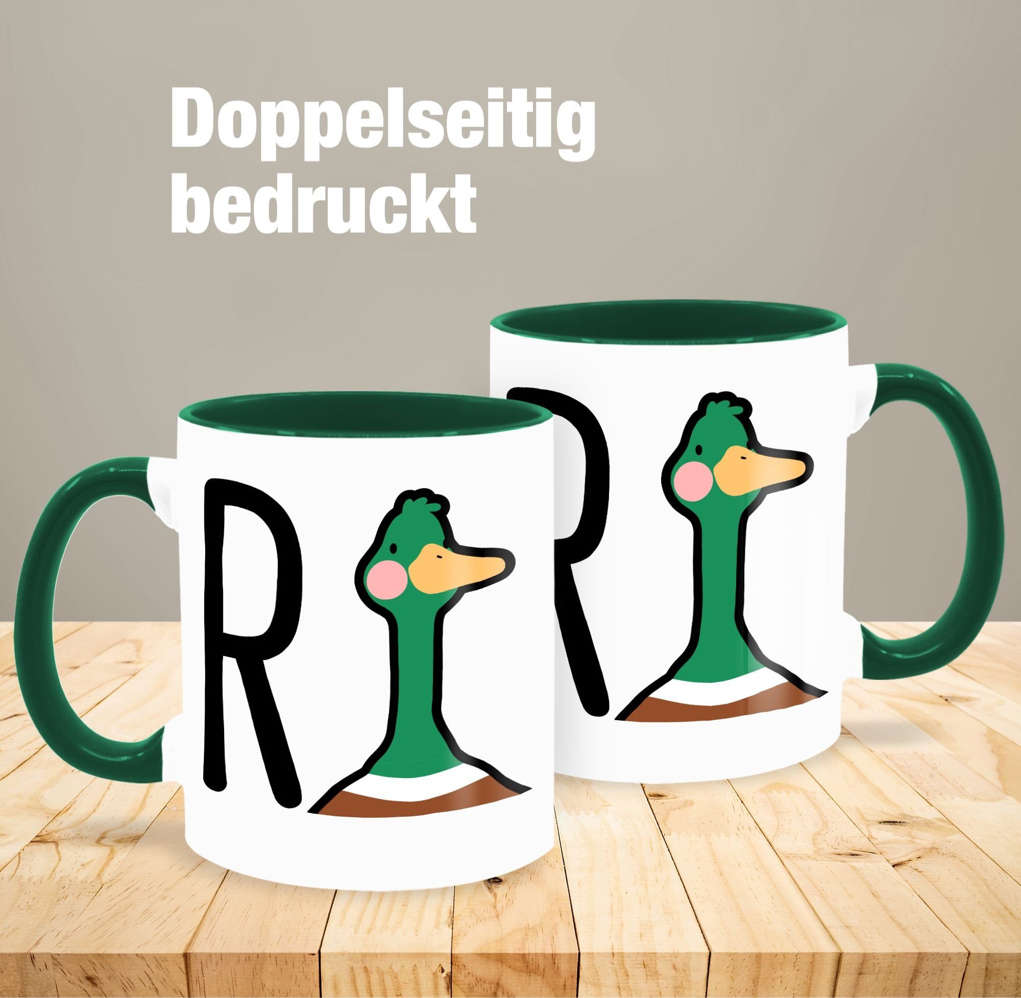 R Keramik, 1 Rente Petrolgrün Rente Geschenk, Tasse Geschenk Rentner Ruhestand Kaffeetasse Shirtracer Rentnerin Ente