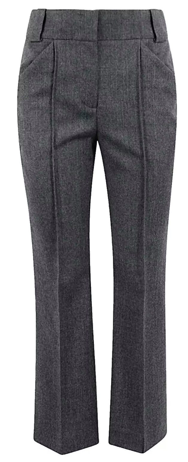 FENDI Anzughose Tailored Cropped Wolle Ventilation am Rücken, gebügelte Bügelfalte, Gürtel-Schlaufen