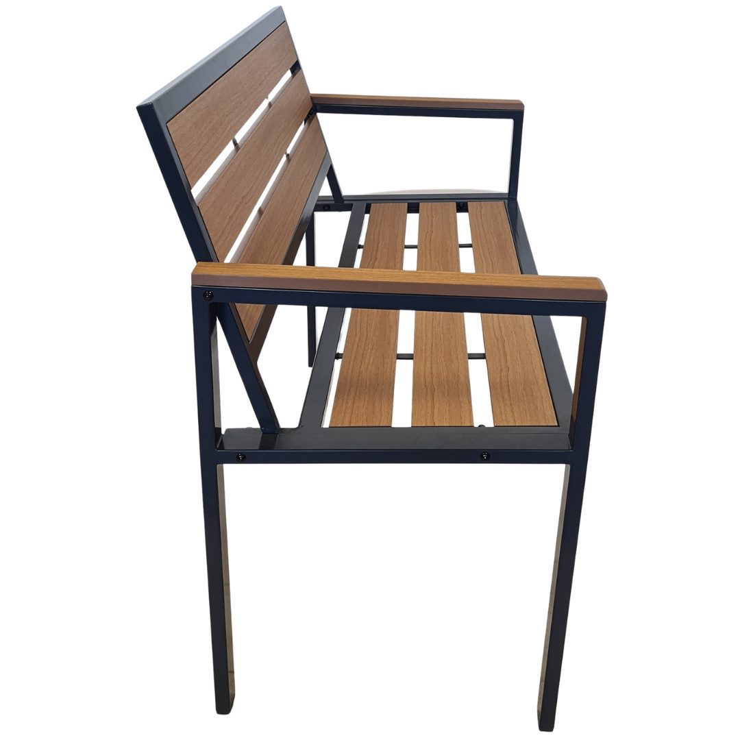 abc HOME Bank Gartenbank aus WPC & Aluminium, 108 cm breit, wetterfest & rostfrei, Wetterfest – Bild 4 von 5
