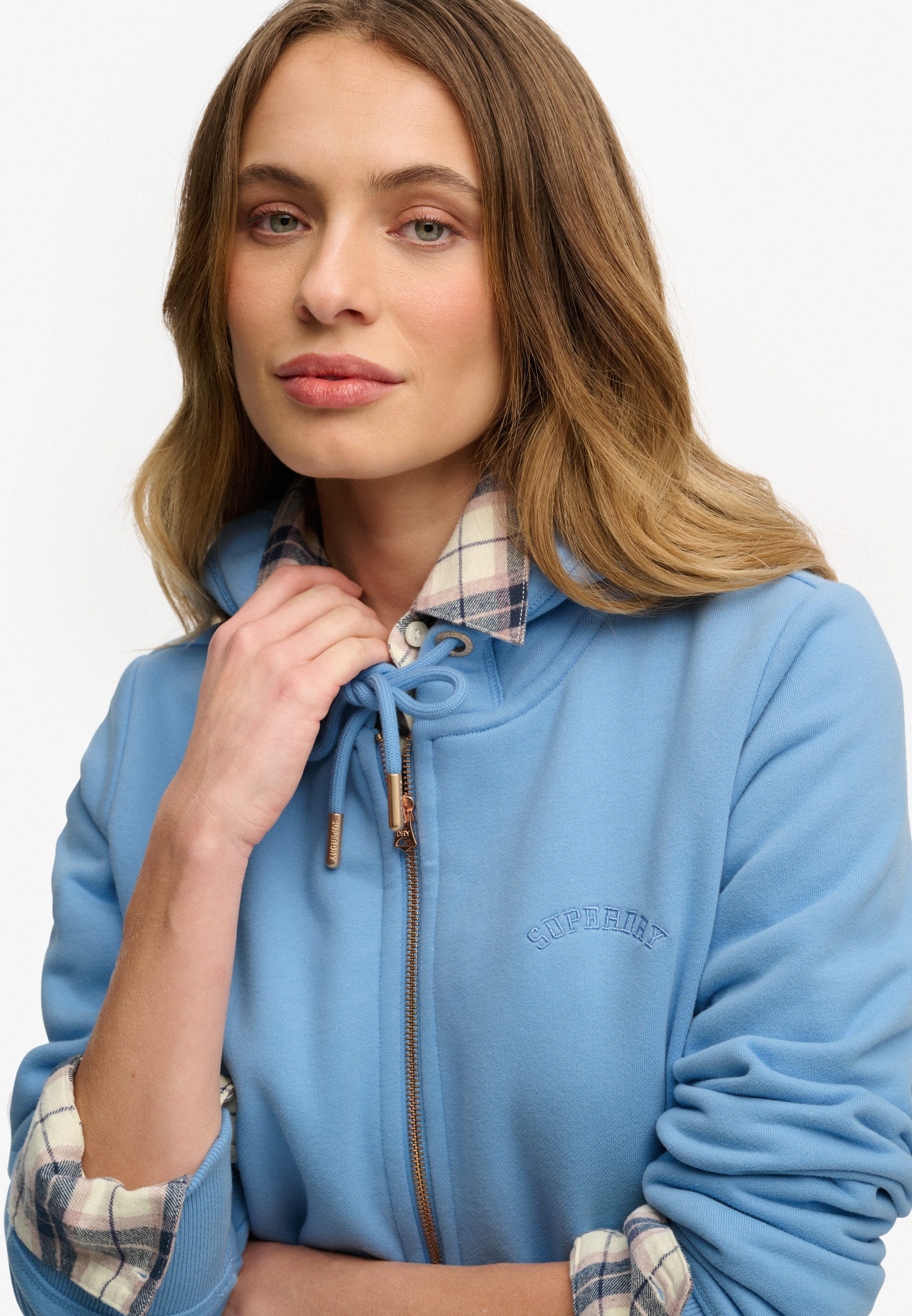 Superdry Kapuzensweatjacke Essential Logo Ziphood Hb Mit Logostickerei