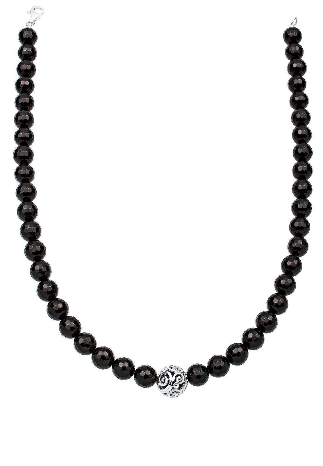 Elli Kette mit Anhänger Ornament Onyx Schwarz 925 Sterling Silber, Ornament günstig online kaufen