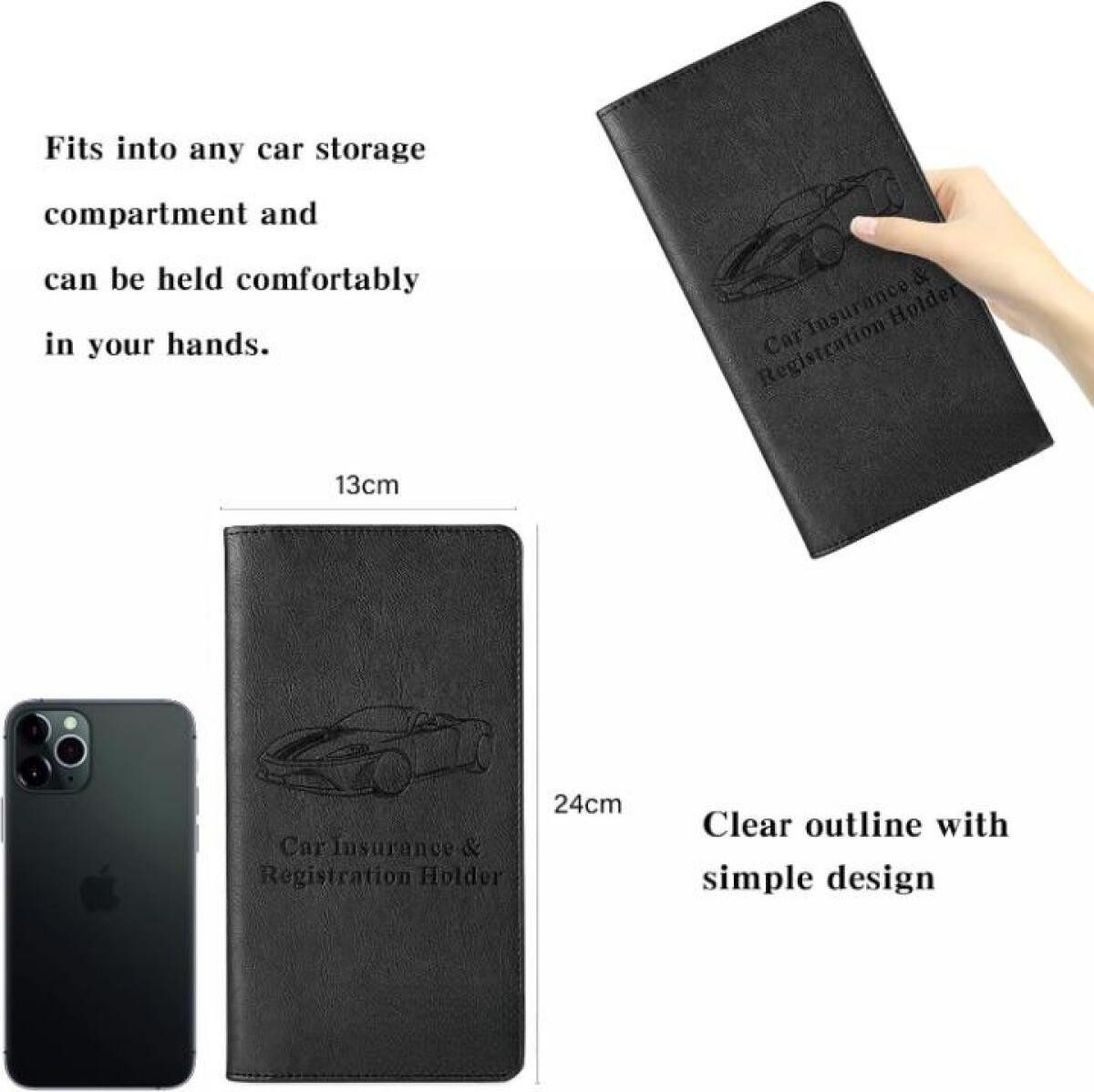 FELIXLEO Etui Dokumentenetui für Führerschein und Fahrzeugpapiere (Schwarz, günstig online kaufen