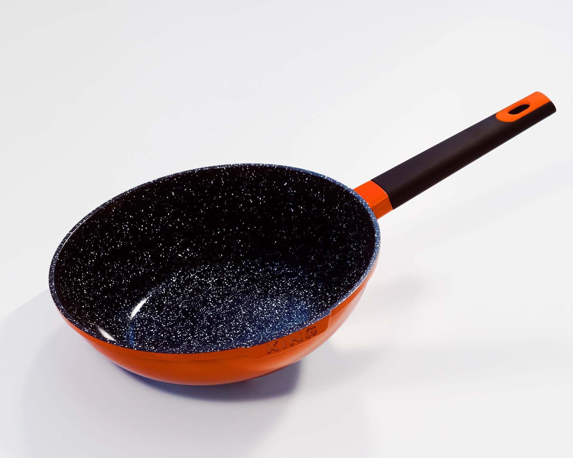 KING Wok Shine Orange, Aluminiumguss (1-tlg), Ø 28 cm, Induktion