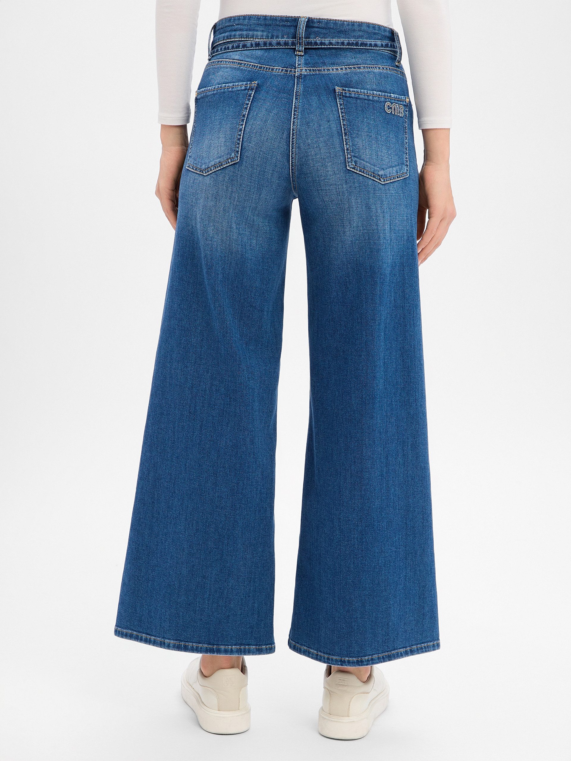 Cambio Schlagjeans Damen Jeans - Palazzo cropped