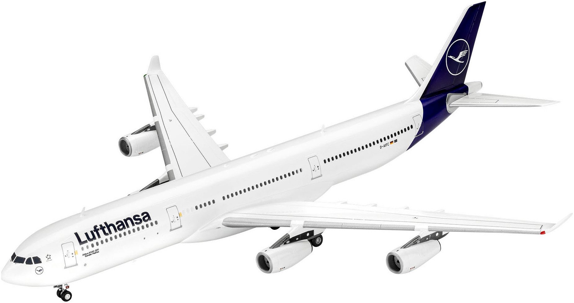 Revell® Modellbausatz Airbus A340-300 “Lufthansa" New Livery, Made in Europe