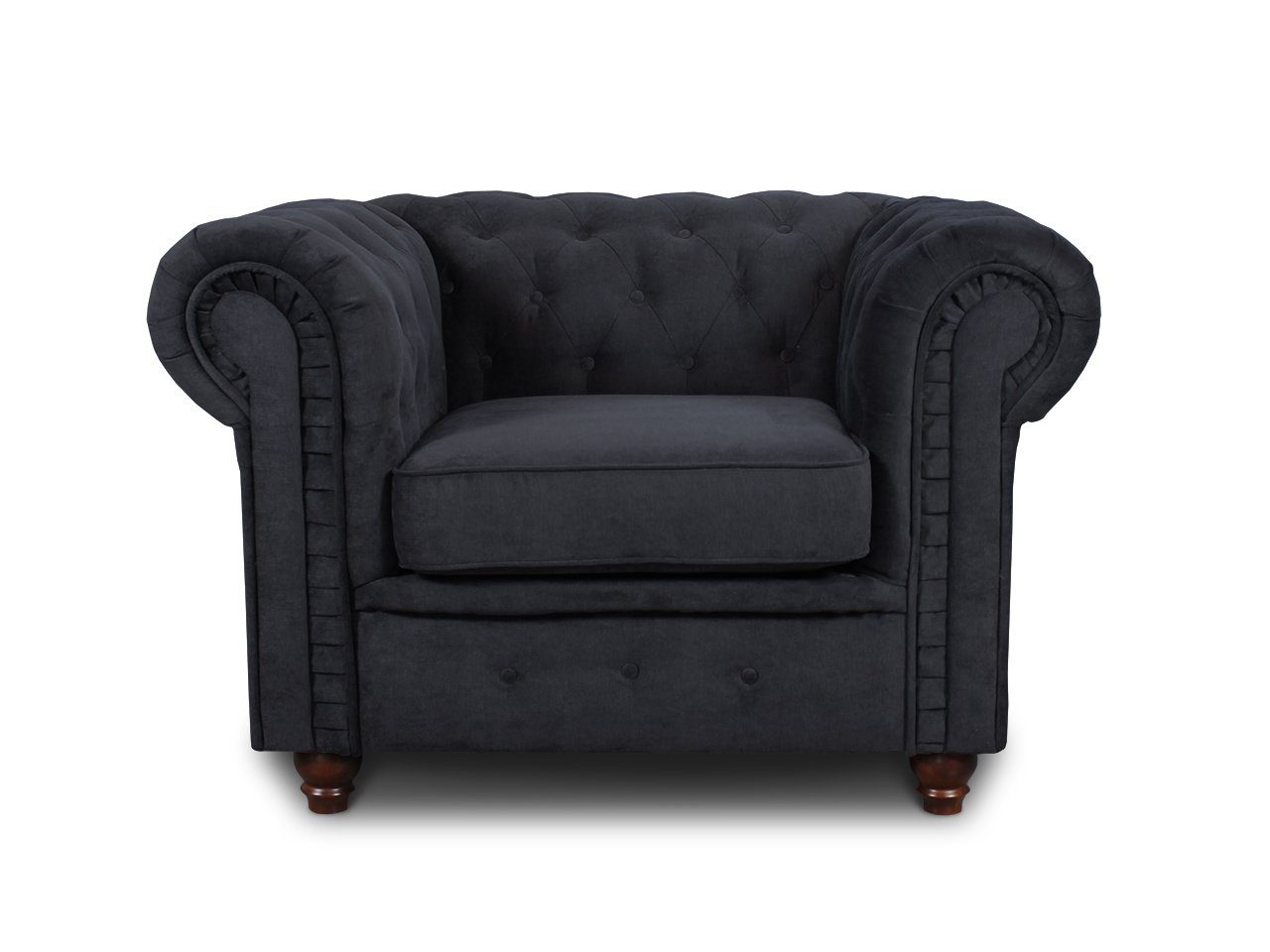 Sofnet Ohrensessel Asti 1, Chesterfield Sessel, Sofagarnitur, Glamour Couch