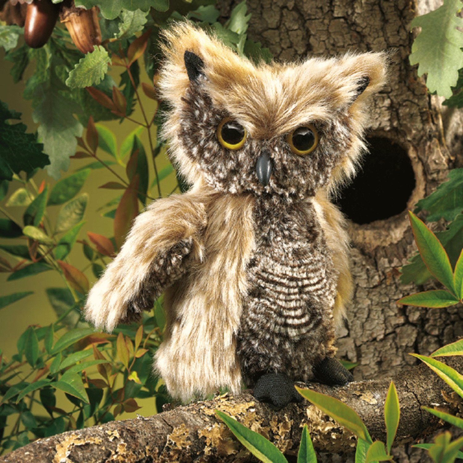 Folkmanis Handpuppen Handpuppe Folkmanis Handpuppe Vogel, Kreisch-Eule 2961 (Packung)