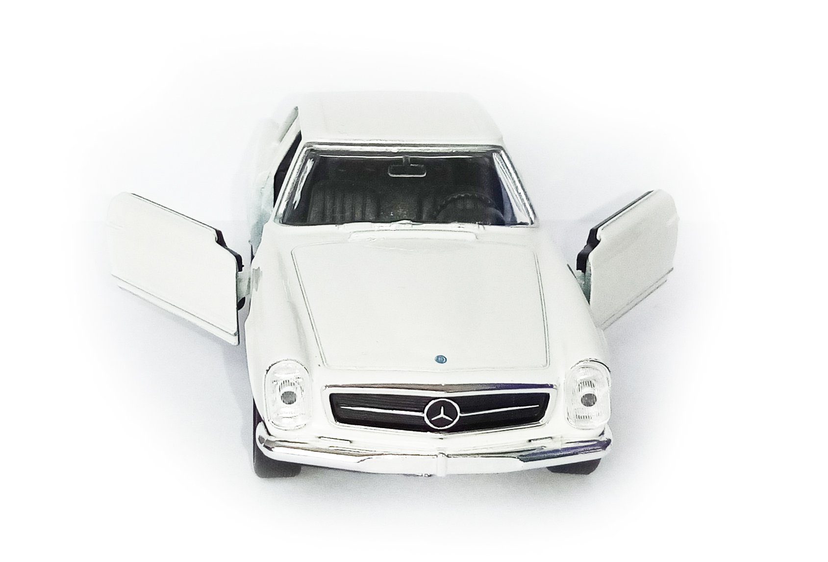 Welly Modellauto MERCEDES-BENZ 1963 230SL Metall Modellauto Modell Auto 3 (Weiss), Spielzeugauto Kinder Geschenk