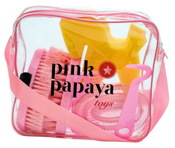 Pink Papaya Spiel, Kinderspiel Putztasche "Lexington" 7-teilige Pony Putzbox in Pink, die ideale Ergänzung für alle Pink Papaya Pferde