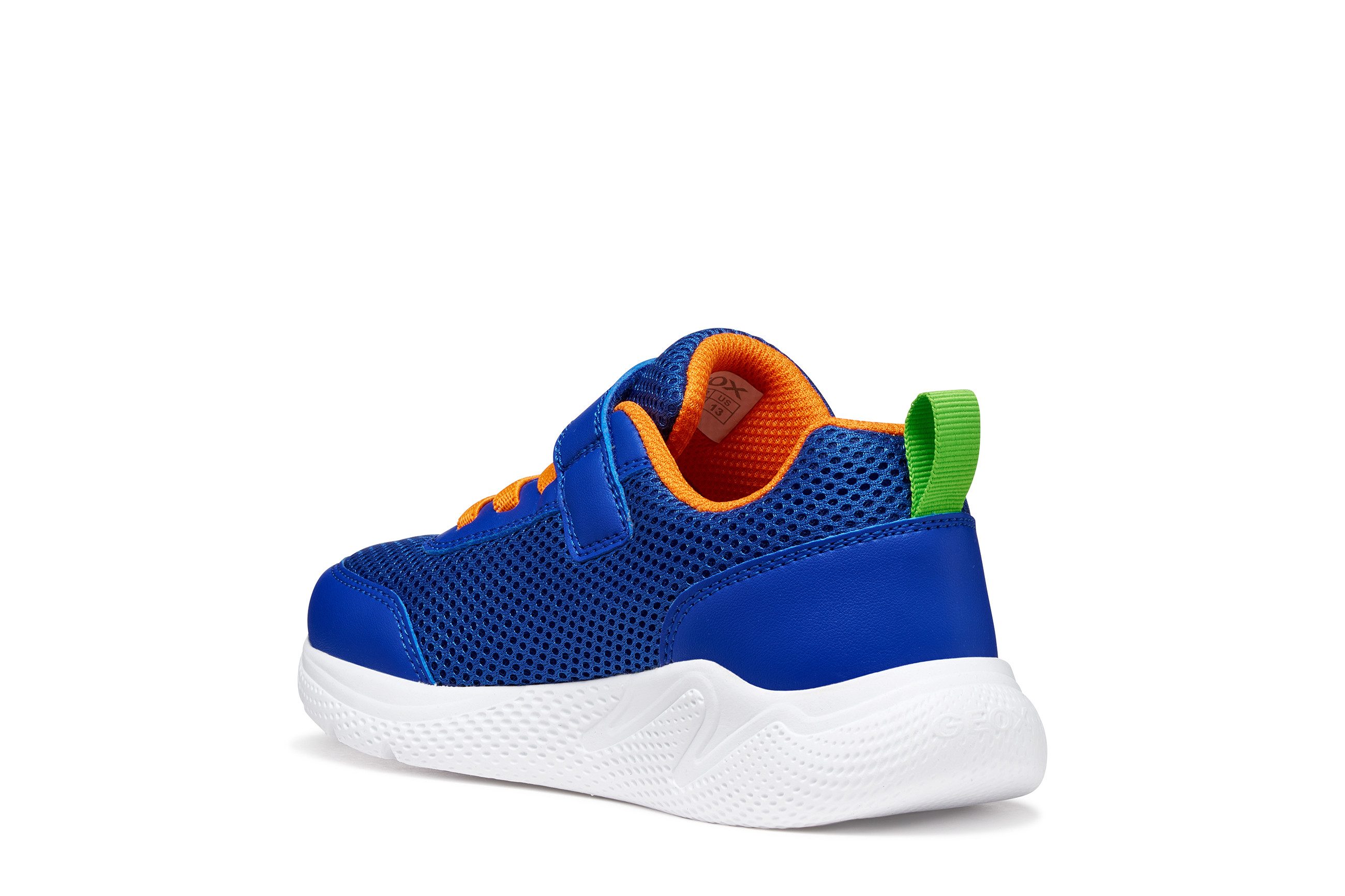 Geox J SPRINTYE BOY Sneaker Halbschuh mit bunten Besätzen, Größenschablone zum Download