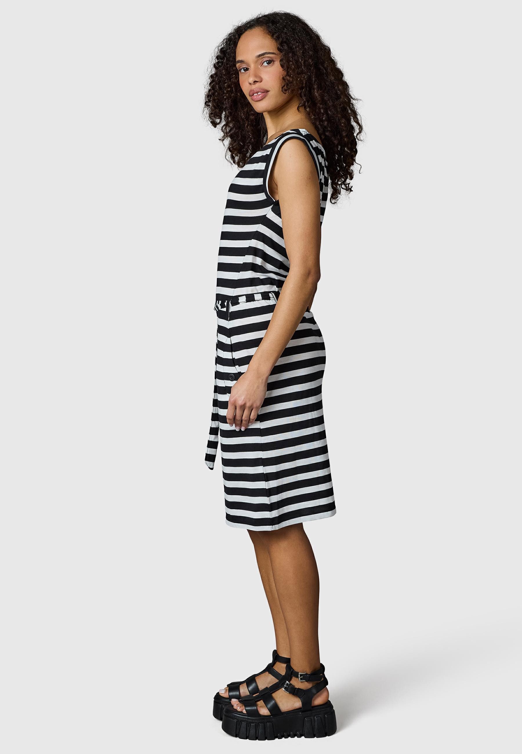 Ragwear Sommerkleid Tagg Stripes gestreiftes Damen Minikleid mit Taillenban günstig online kaufen