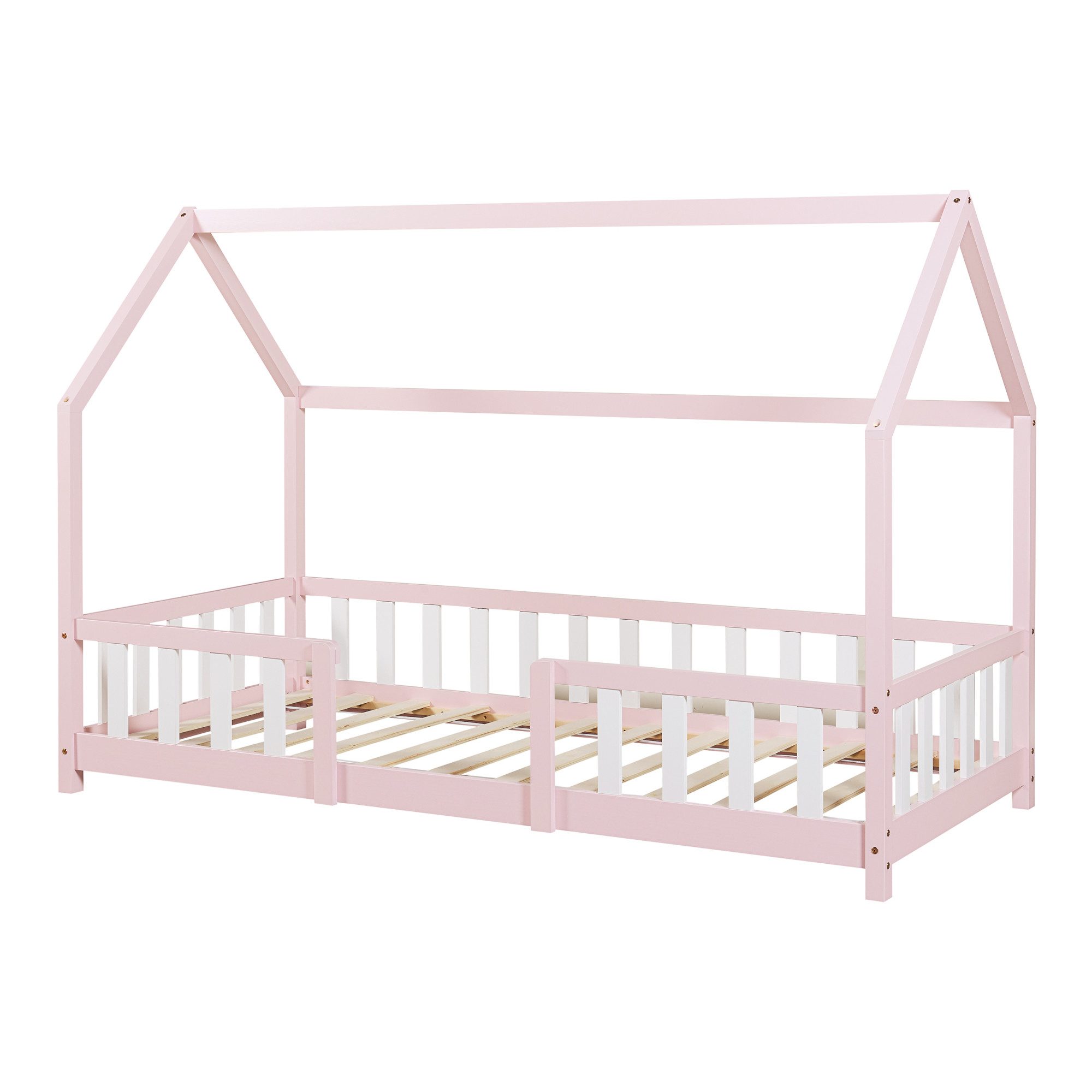 en.casa Kinderbett, "Sisimiut" Hausbett mit Matratze