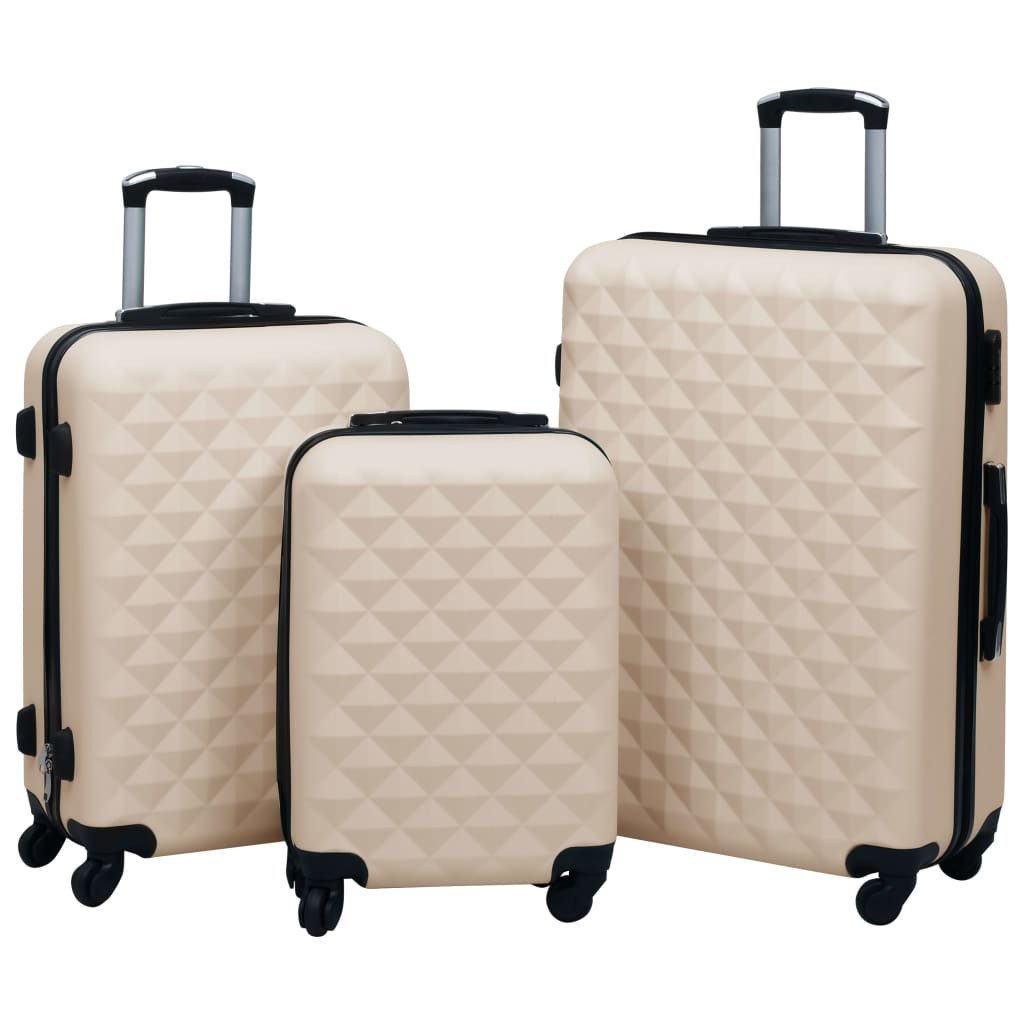 Trolleyset Hartschalen-Trolley-Set 3 Stk. Golden ABS