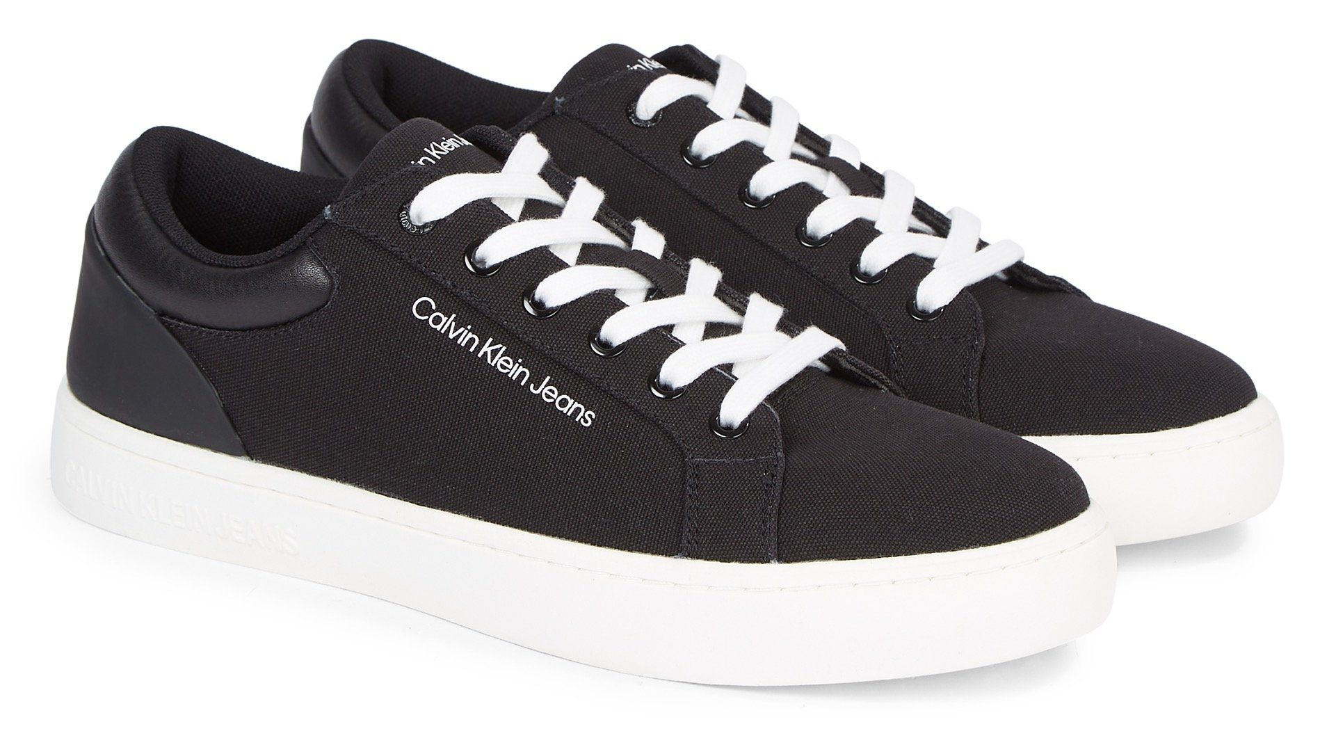 Calvin Klein Jeans CLASSIC CUPSOLE LOW LTH IN DC Кроссовки mit seitlichem Logoschriftzug, Freizeitschuh, Halbschuh, Schnürschuh