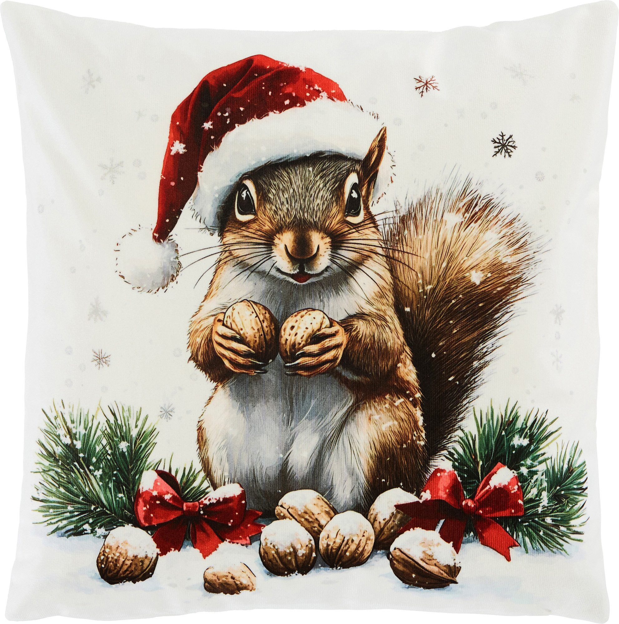 REDBEST Kissenbezug Kissenhülle "Eichhörnchen", Nicky-Velours Motiv günstig online kaufen