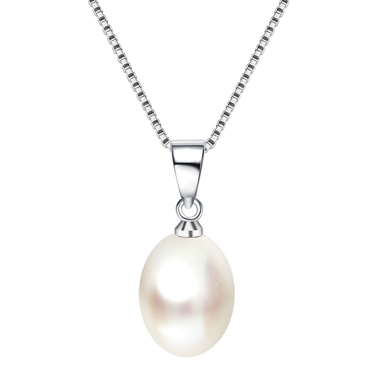 LÖB Kette mit Anhänger 925 Silber Halskette Zuchtperle Echte Tropfen Perlen günstig online kaufen