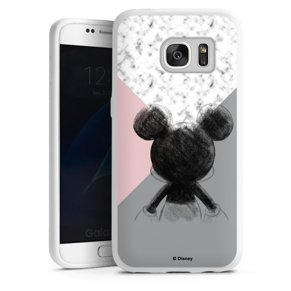 DeinDesign Handyhülle Disney Marmor Mickey Mouse Mickey Mouse Scribble, Samsung  Galaxy S7 Silikon Hülle Bumper Case Handy Schutzhülle