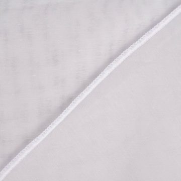 Meterware Stores antiviral und schwer entflammbar transparent ecru Bleiband 300c, SCHÖNER LEBEN., halbtransparent, Kunstfaser, atmungsaktiv, made in Germany, mit Bleiband, überbreit