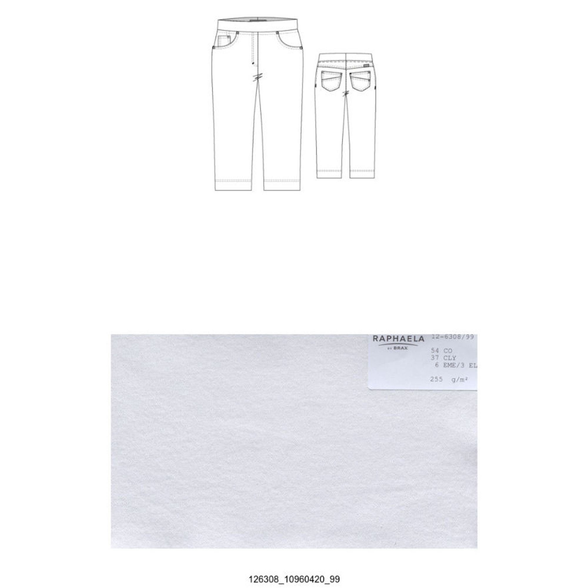 BRAX Capri by Pamina Sommerhose (99) 5-Pocket-Jeans RAPHAELA White (12-6308)