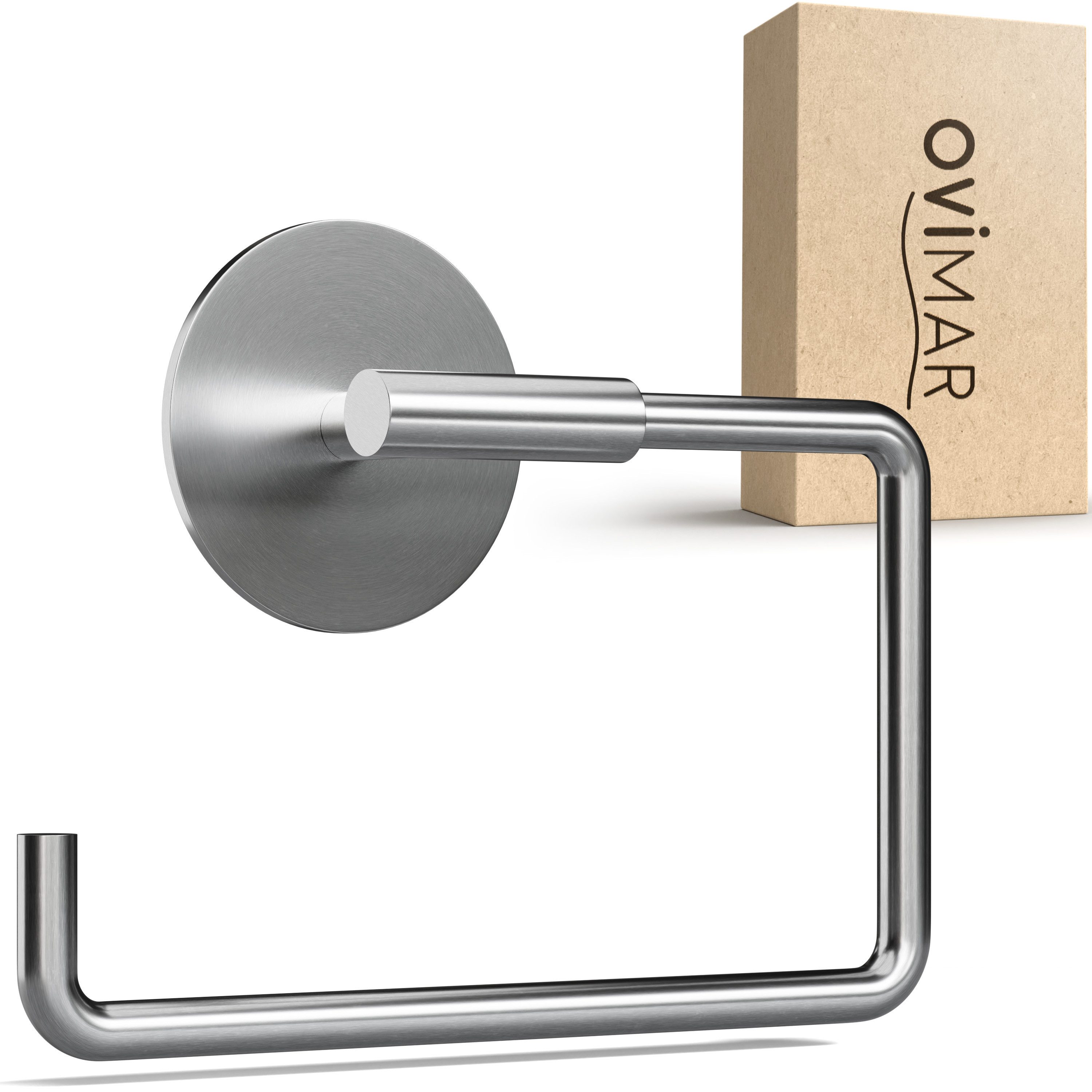 ovimar Toilettenpapierhalter Hammerodde (1-St), aus Edelstahl in Silber zur günstig online kaufen