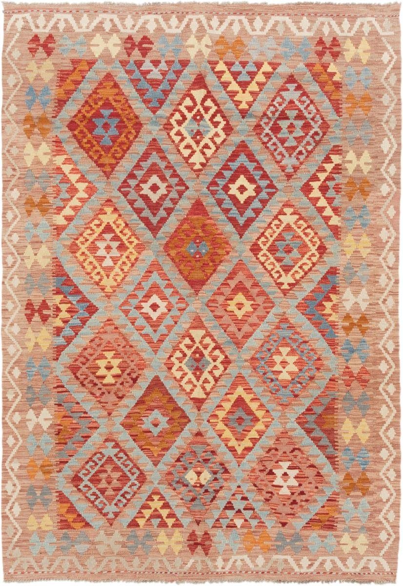 Orientteppich Kelim Afghan 169x243 Handgewebter Orientteppich, Nain Trading, rechteckig, Höhe: 3 mm