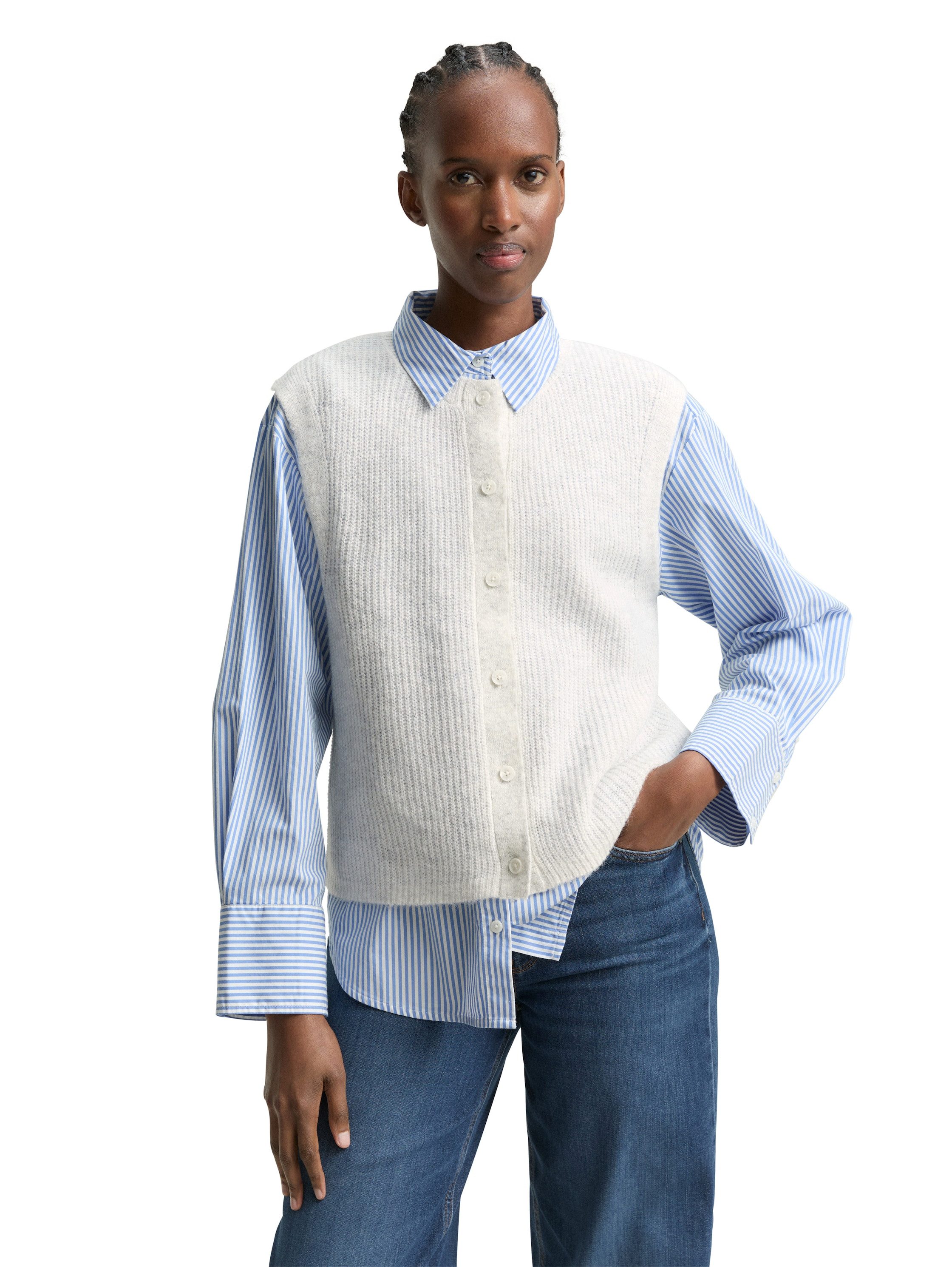 TOM TAILOR Denim Strickjacke mit Knopfleiste günstig online kaufen