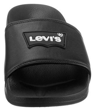Levi's® JUNE BATWING PATCH S Pantolette, Plateau, Sommerschuh, Schlappen mit Kontrast-Logoschriftzug
