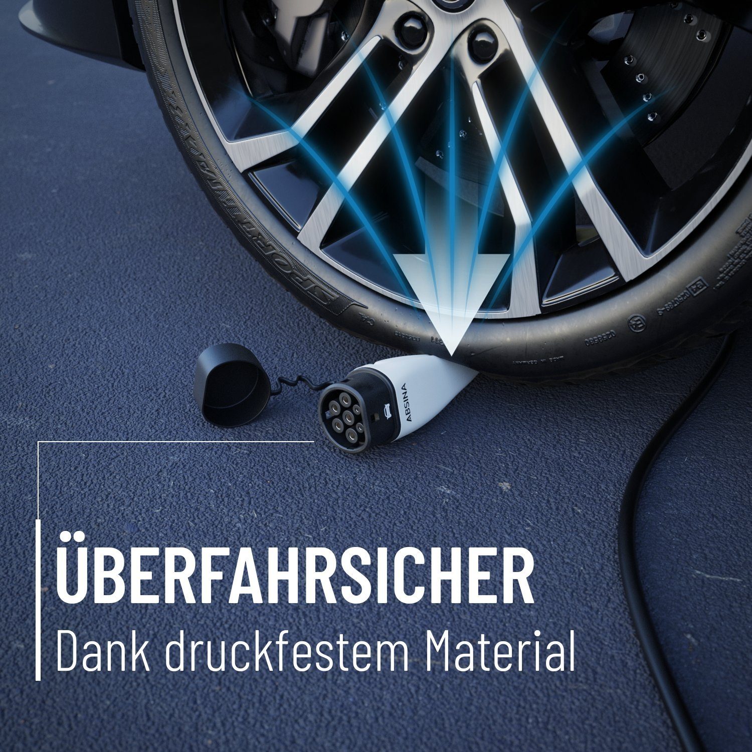 ABSINA Typ 2 Ladekabel 22kW & 32A für Elektroauto - 3 Meter Typ 2 Ladekabel Elektroauto-Ladegerät (1-tlg) – Bild 5 von 5