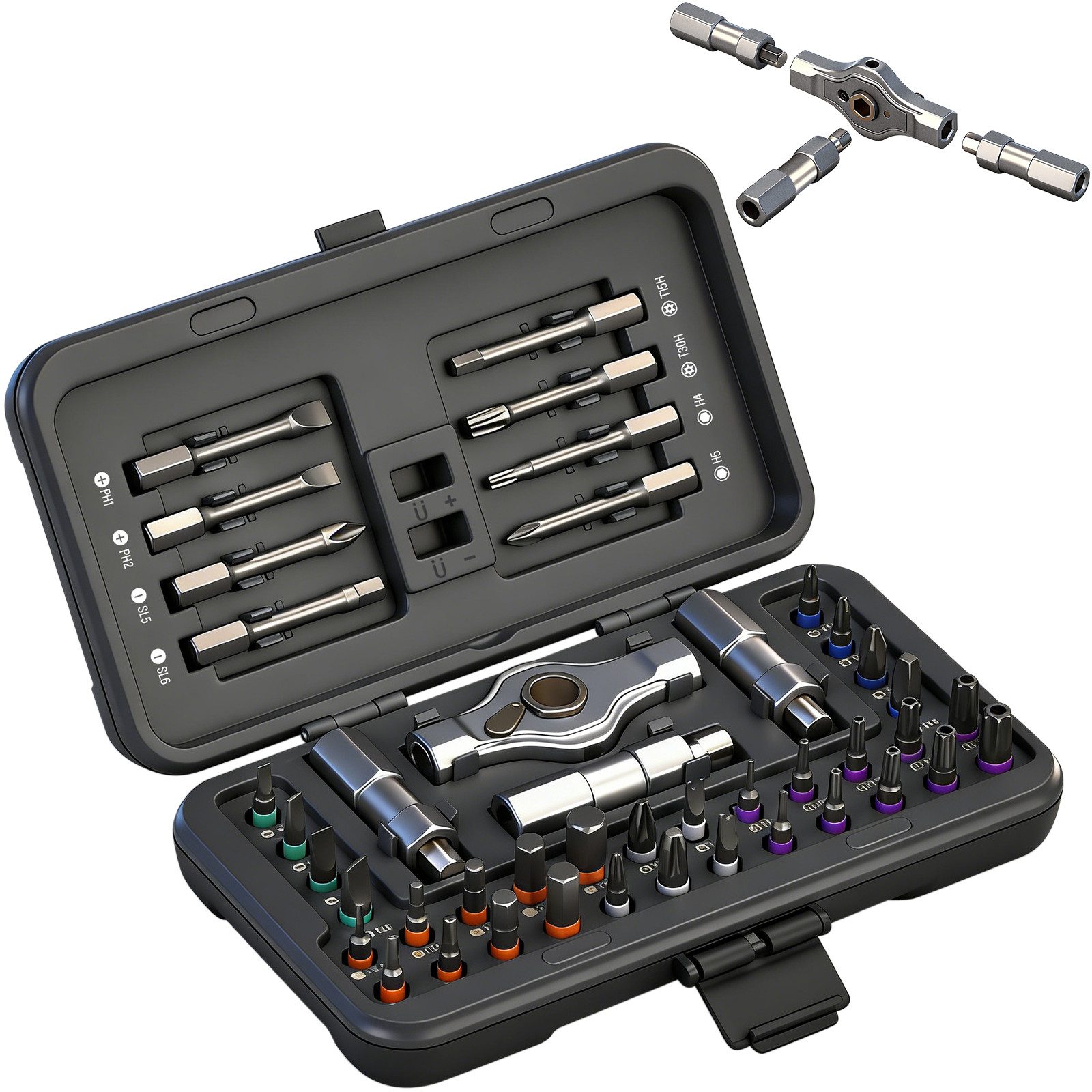 Kityhome Werkzeugset Werkzeugset Schraubendreher Set,42 in 1 Haushaltskoffer, (Set, 42-tlg., 42 in 1), 42 St,Schraubendreher-Set,Handwerkzeug-Set,Magnetische