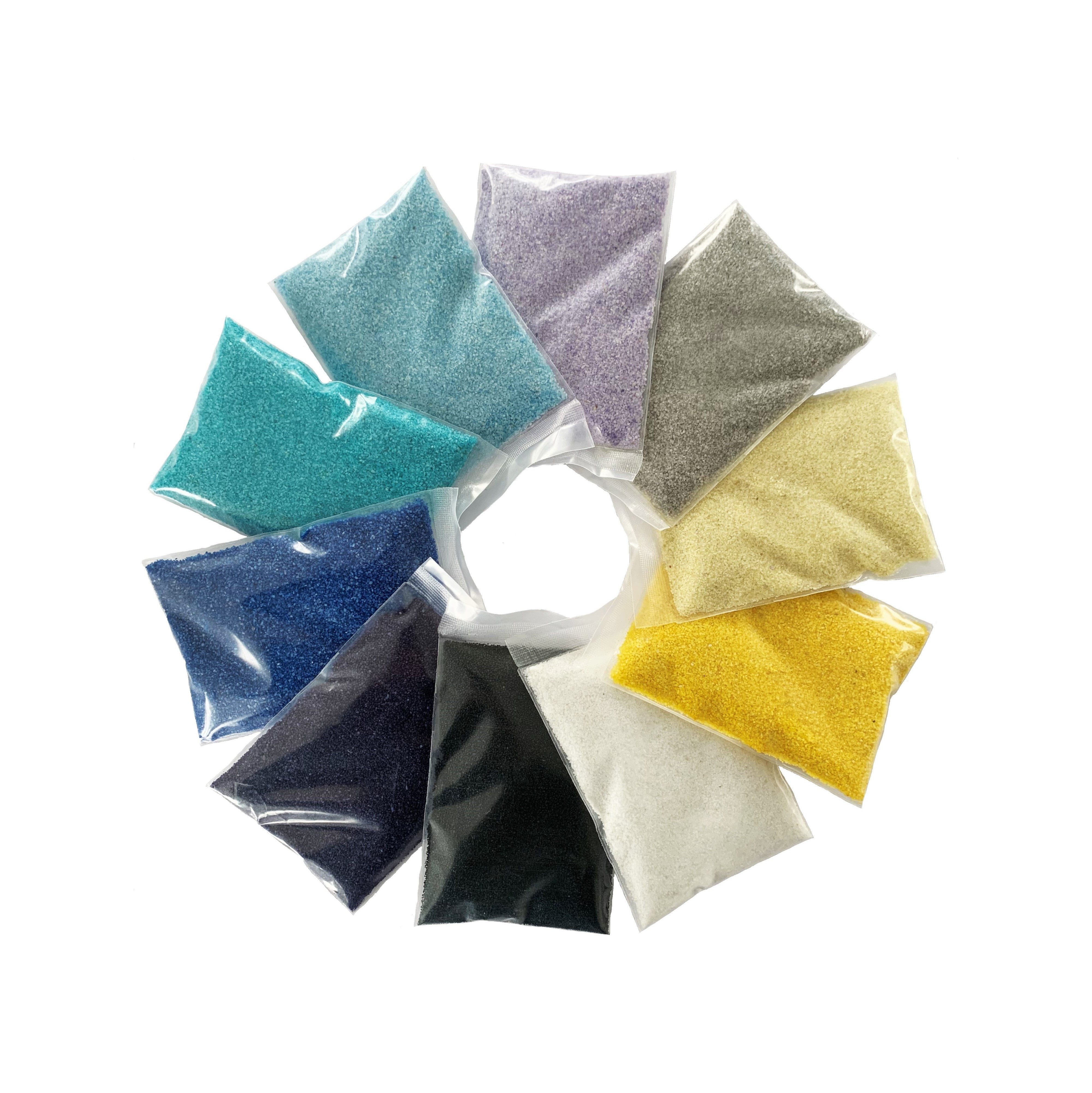 naninoa GmbH Streudeko FARBSAND, Decosand Set 0,5mm (Mix 4) 10x100g = 1kg