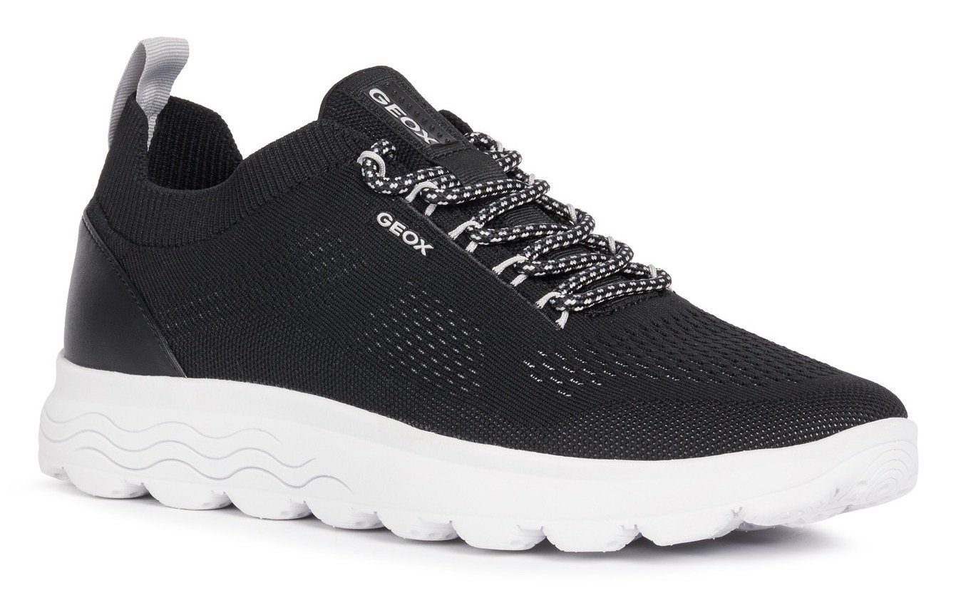 Geox U SPHERICA Slip-On Sneaker zum Schlupfen schwarz-weiß