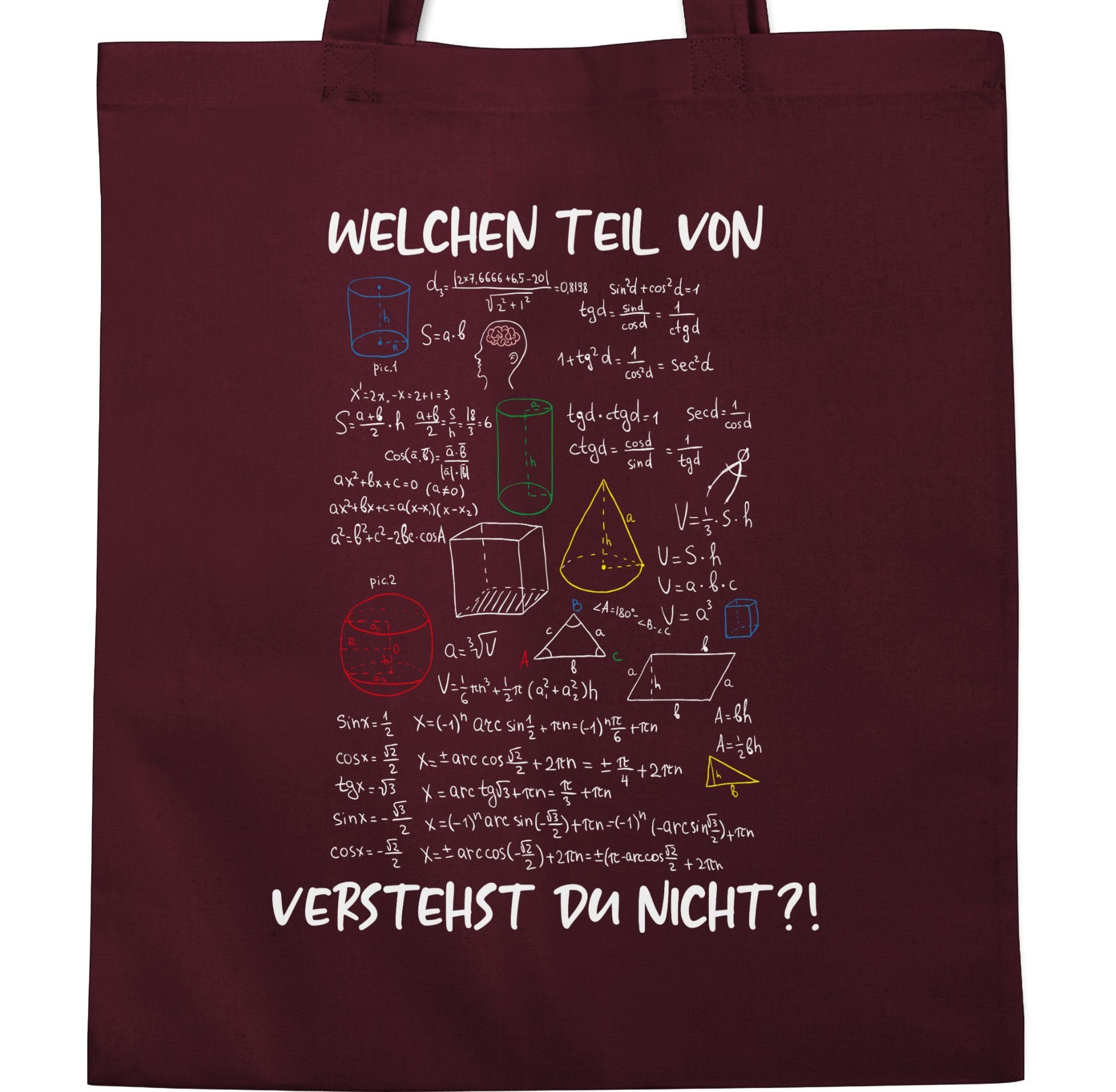 Mathe nicht - von verstehst Rechnen Shirtracer Umhängetasche Lehrer Welchen 2 Physik Geschenk Bordeauxrot Ma, Teil du