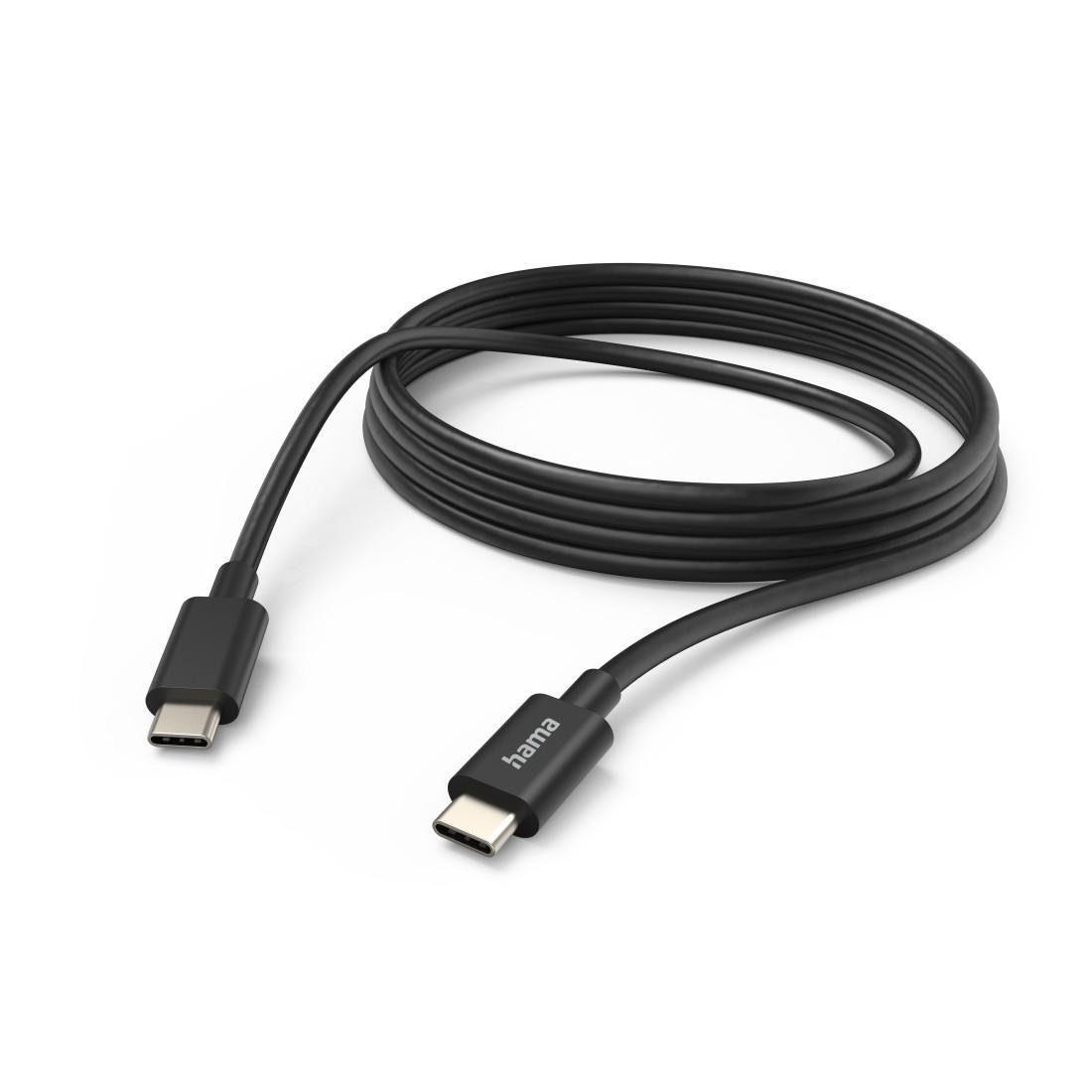 Hama Ladekabel, USB-C - USB-C, 3 m, Schwarz USB-Kabel, USB-C, (300 cm)