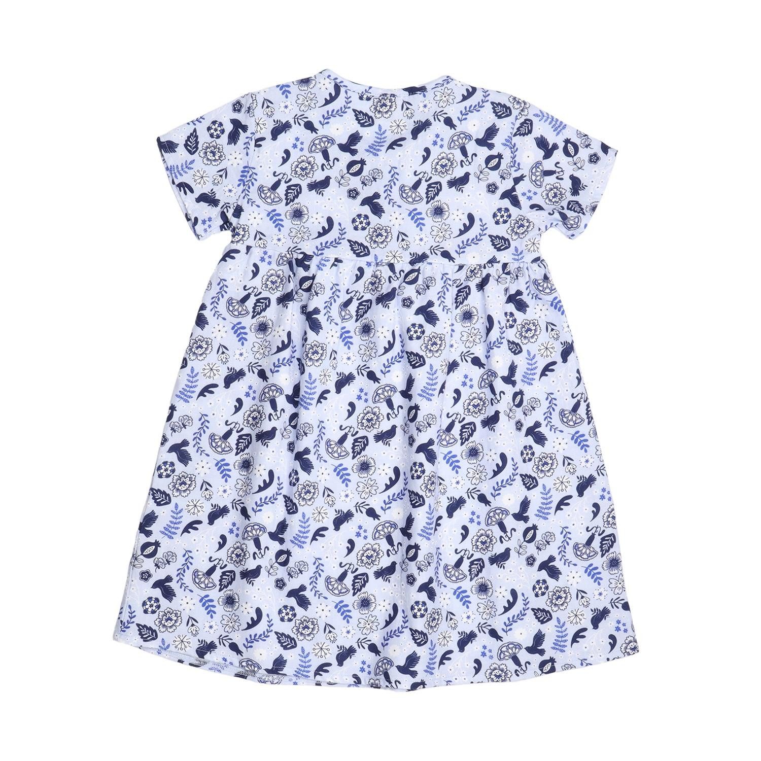 Walkiddy Sommerkleid Bio-Baumwollkleid mit Vogelmuster Bio Baumwolle,GOTS,Kinderbekleidung,nachhaltige Klamotten,Kleid
