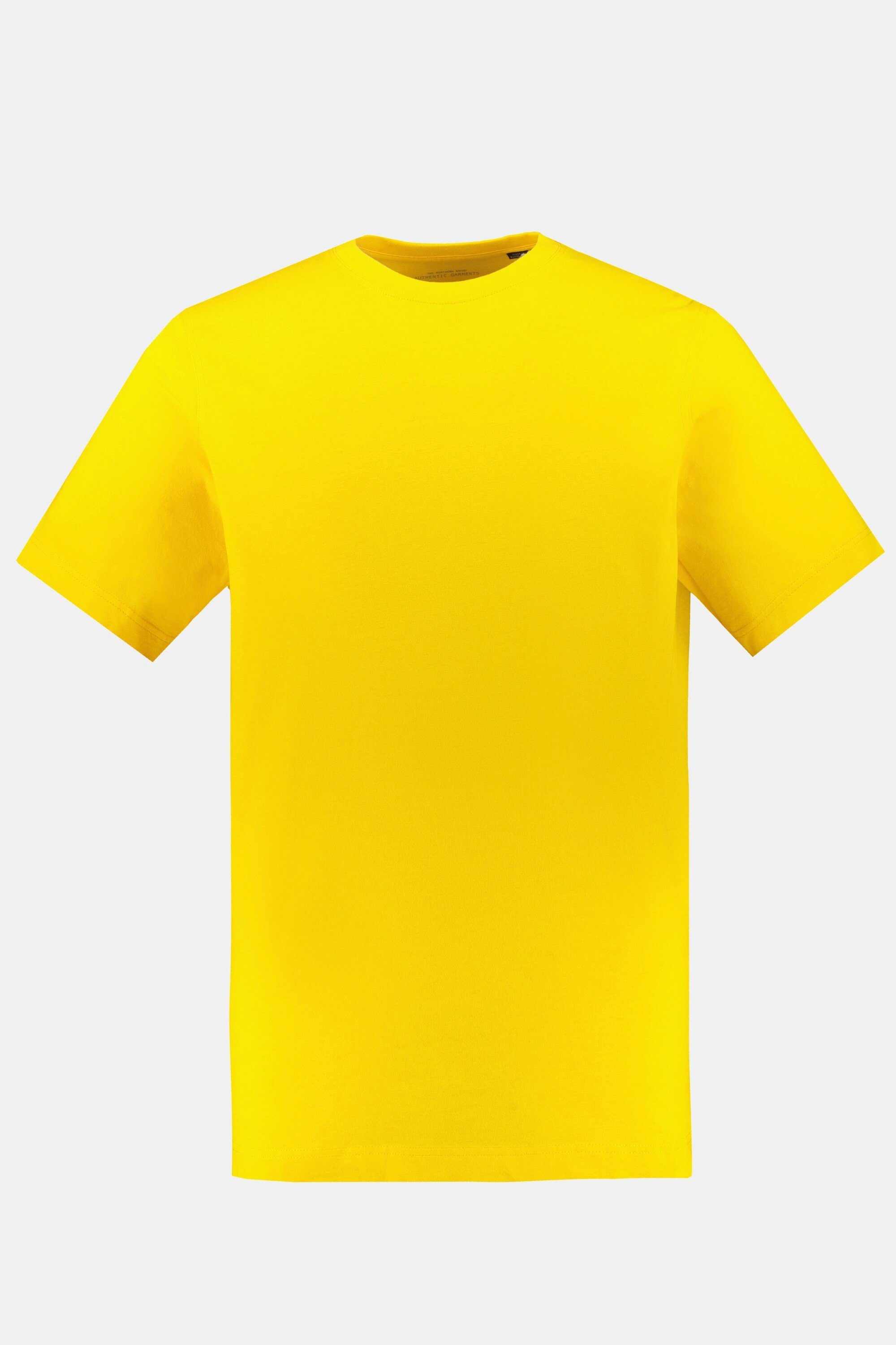 korngelb T-Shirt Rundhals Baumwolle 8XL T-Shirt Basic JP1880 gekämmte bis